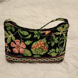NWOT Vera Bradley Retired Botanical Floral Quilted Bag 10"x 7" Boho Retro